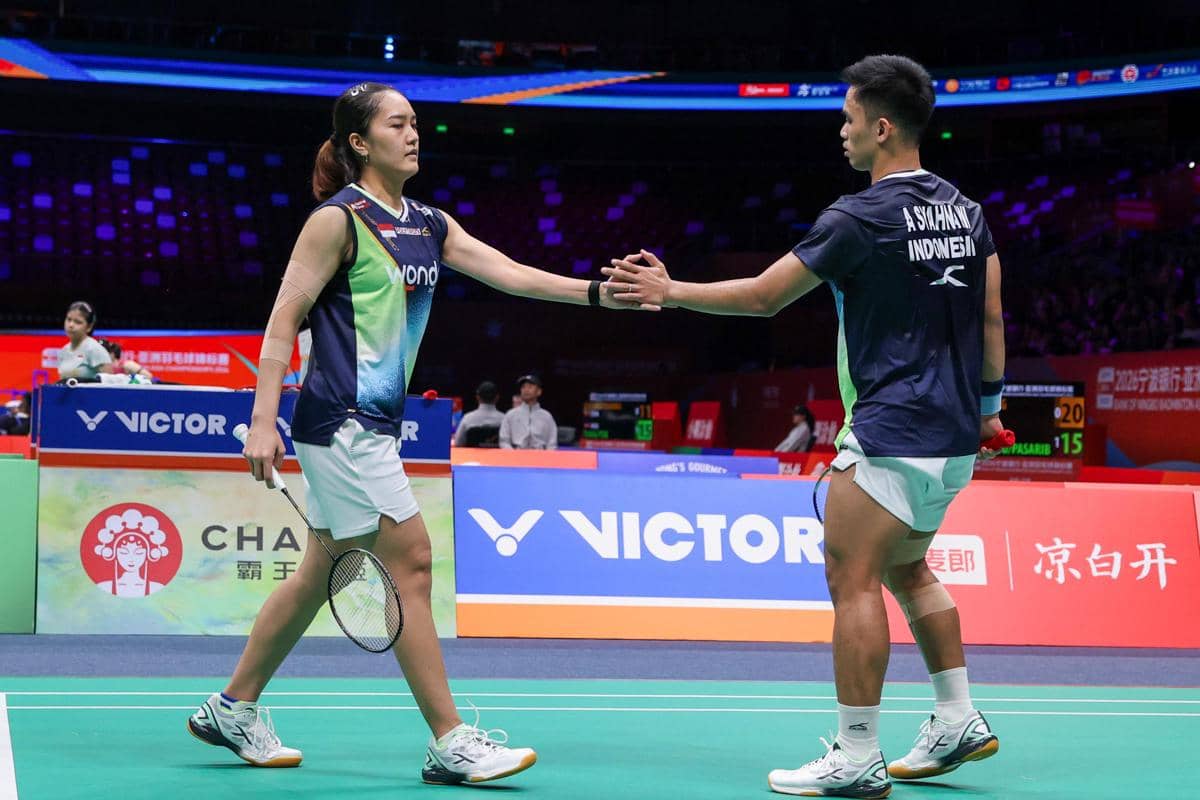 Amri Syahnawi/Nita Violina Marwah memetik kemenangan di 32 besar Kejuaraan Bulu Tangkis Asia 2026. (Dok. PP PBSI)