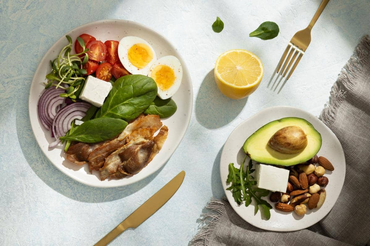 ilustrasi menu diet keto