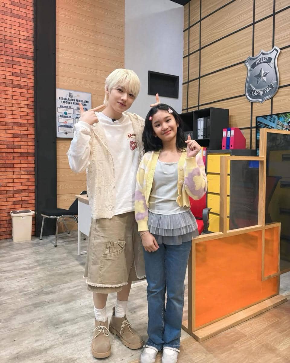 gaya Ayu Tingting dan Bilqis saat bertemu NCT Wish