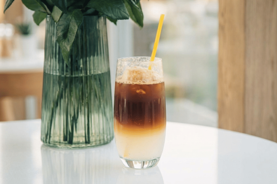 ilustrasi yuzu espresso tonic
