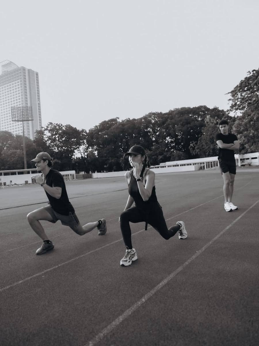 Olla Ramlan saat berolahraga di GBK