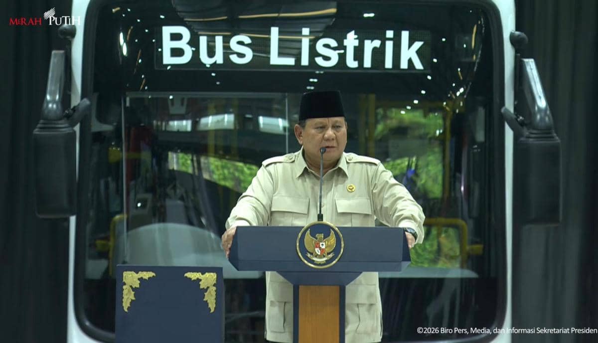 Resmikan Pabrik Bus-Truk Listrik, Prabowo: Kita Juga Bentuk untuk Sedan