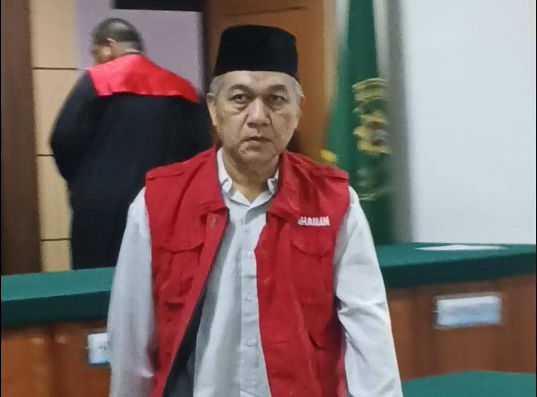 Terdakwa Sunohdi usau jalani sidang di PN Serang (Dok. Khaerul Anwar)