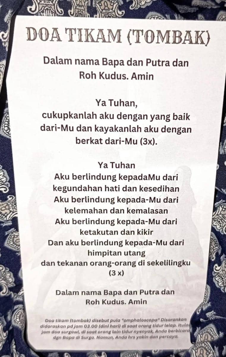 Doa Tikam (Tombak) (threads.com/@meithandrea)