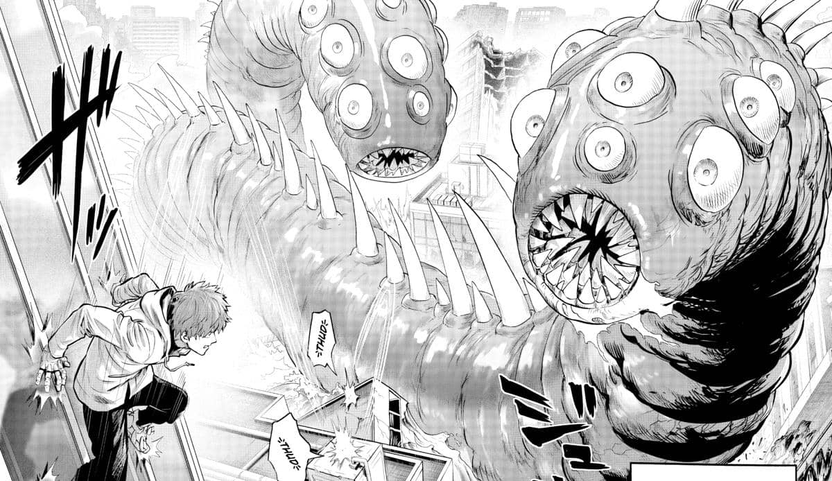 Blue menghadapi Eel Dragon - One Punch Man