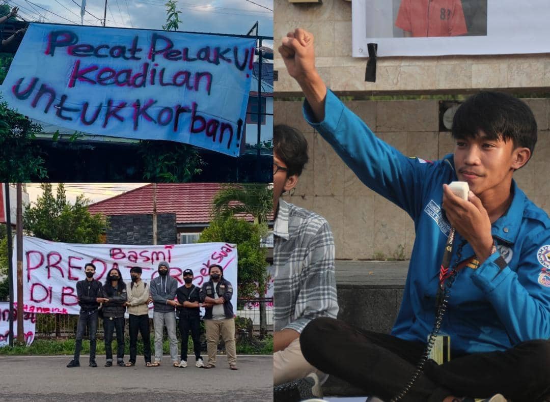 Hansen Febriansyah selaku perwakilan dari Aliansi Pemuda dan Mahasiswa Kota Pagar Alam.