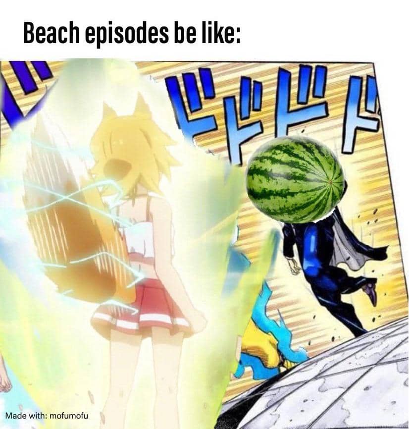 meme anime tentang semangka