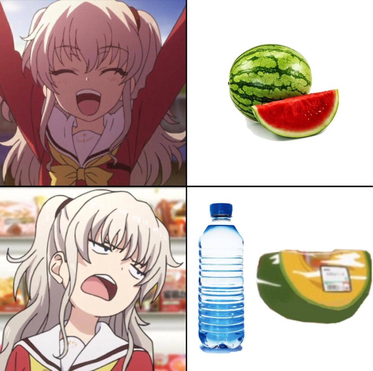 meme anime tentang semangka