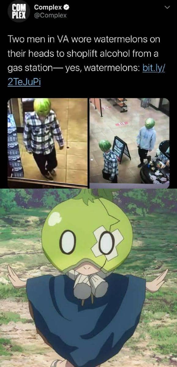 meme anime tentang semangka