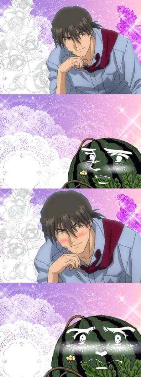 meme anime tentang semangka