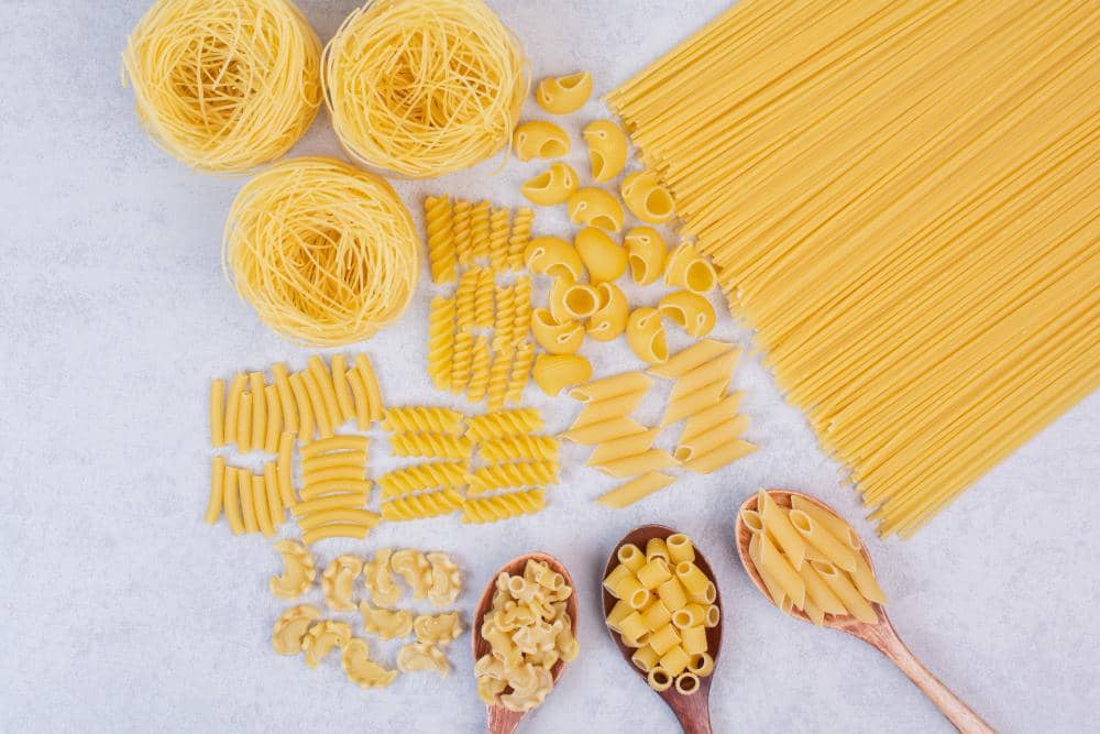 ilustrasi berbagai jenis pasta