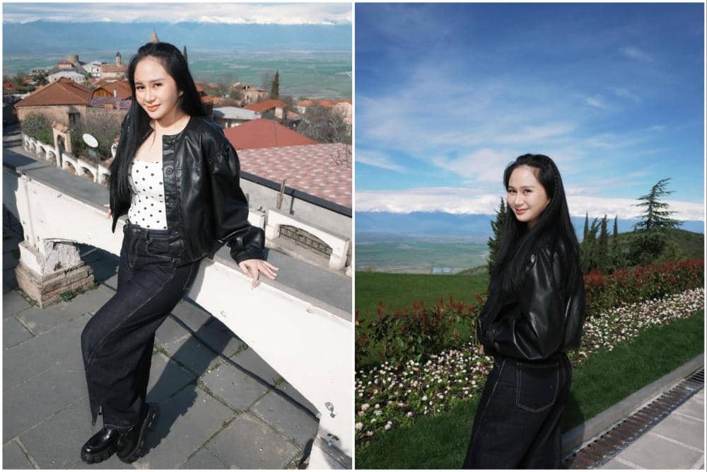 8 Potret Denise Chariesta di Kota Sighnaghi, Georgia, Healing!