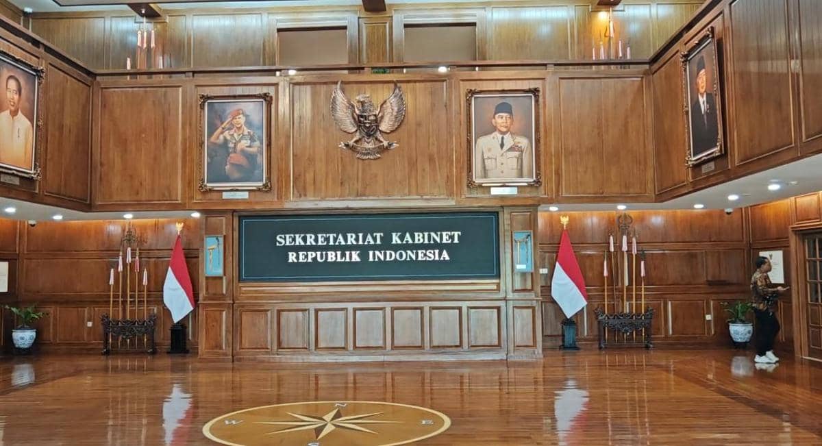 Suasana WFH di Kementerian Sekretariat Negara, Jakarta, Jumat (10/4/2026) (IDN Times/Ilman Nafi'an)