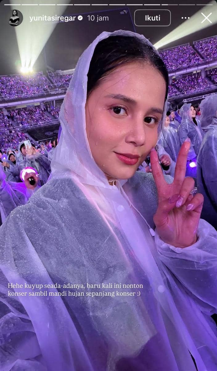 potret Yunita Siregar nonton konser BTS “ARIRANG” di Korea
