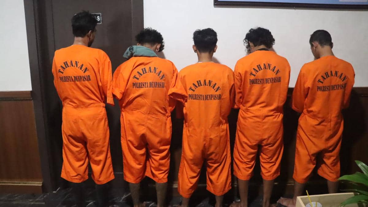 Lima Pelaku Pembakaran 2 Laki-Laki di Denpasar Berhasil Diringkus