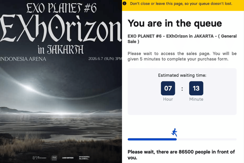 War Tiket EXO Planet 6 Ada Banget Paniknya, Sold Out Kurang dari 1 Jam!