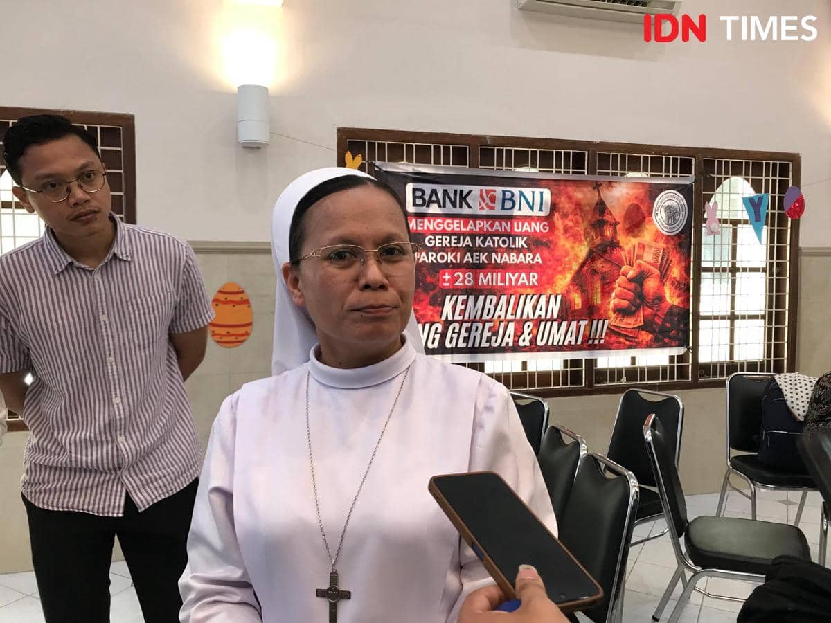 Tangis Suster Natalia, Tuntut BNI Kembalikan Rp28 M Uang Umat