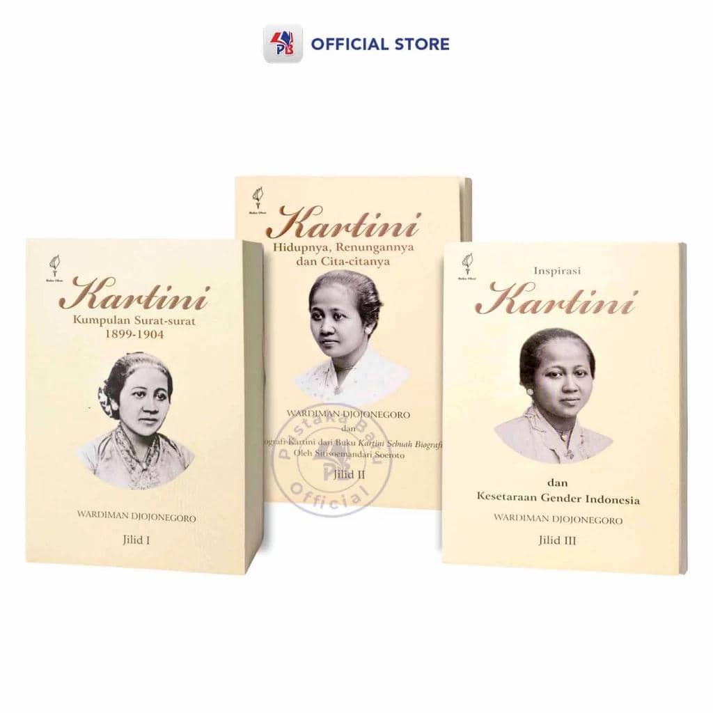 Buku Paket Kartini : Kumpulan Surat-surat 1899-1904 (Jilid I II III) - Wardiman Djojonegoro