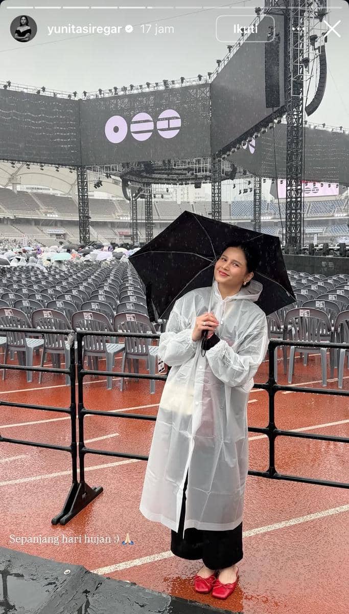 potret Yunita Siregar nonton konser BTS “ARIRANG” di Korea