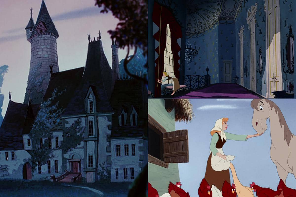 potret rumah Cinderella yang tampak cukup mewah dan luas, serta terdapat area kebun dan peternakan mini