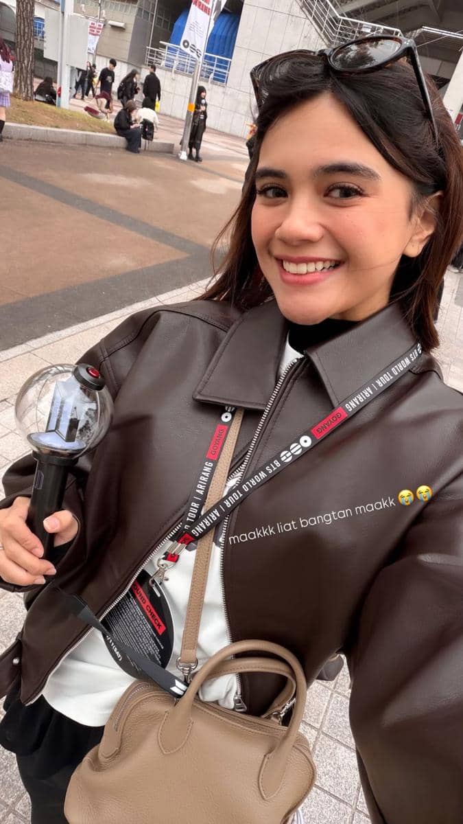 Audi Marisa hadir di soundcheck konser BTS hari ke-2