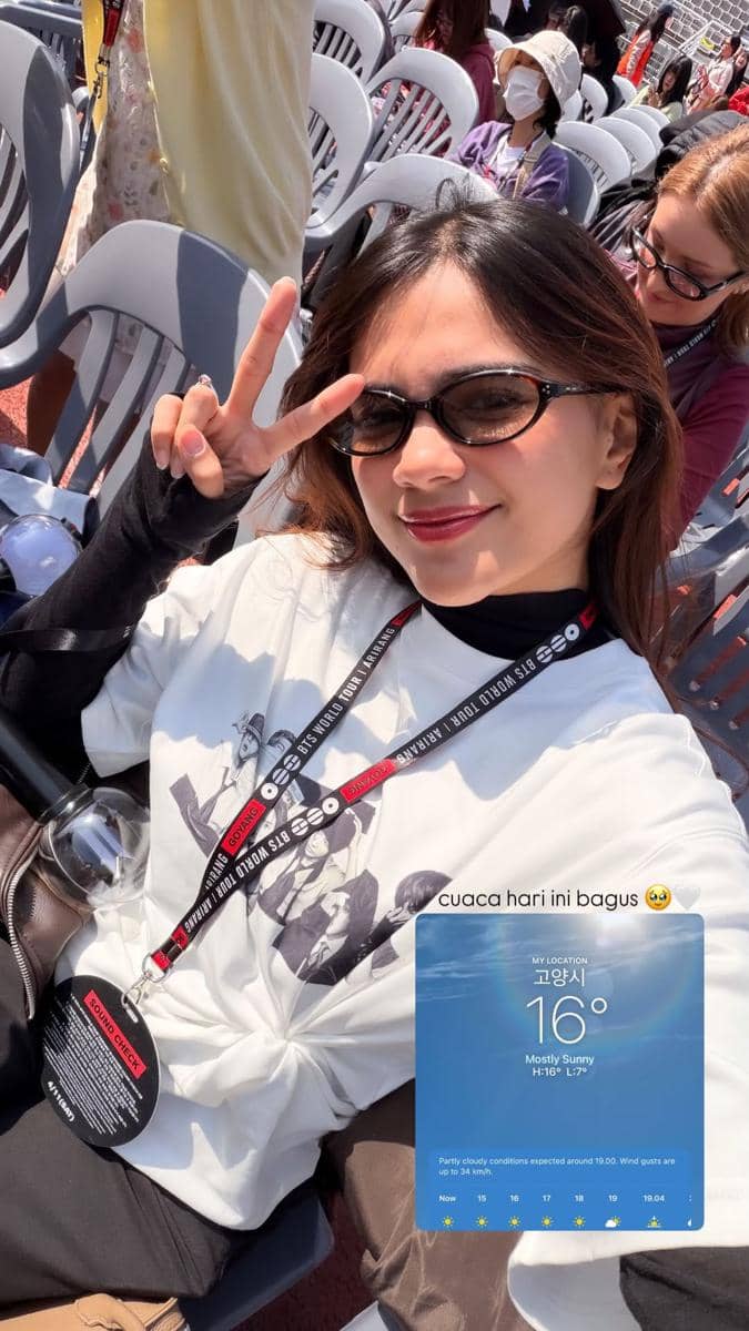 Audi Marisa hadir di soundcheck konser BTS hari ke-2