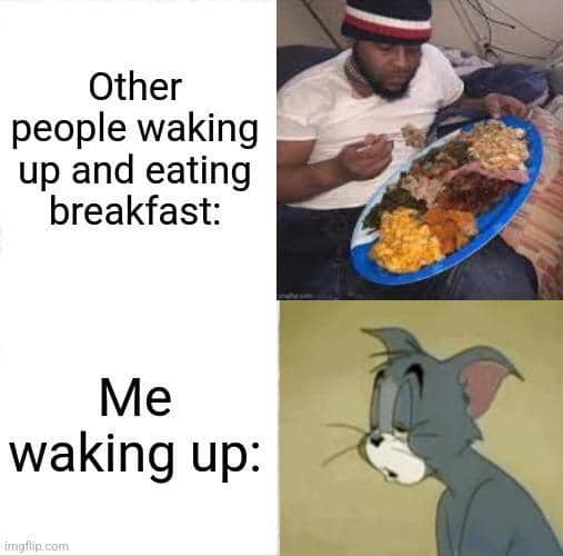 meme kartun tentang sarapan