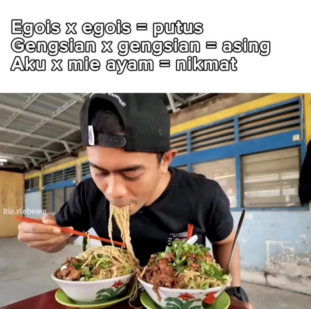 meme kecintaan sama mie ayam