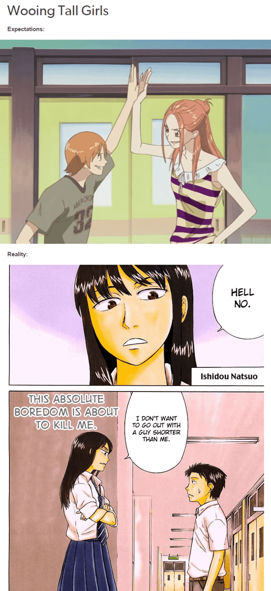 meme anime tentang cewek tinggi