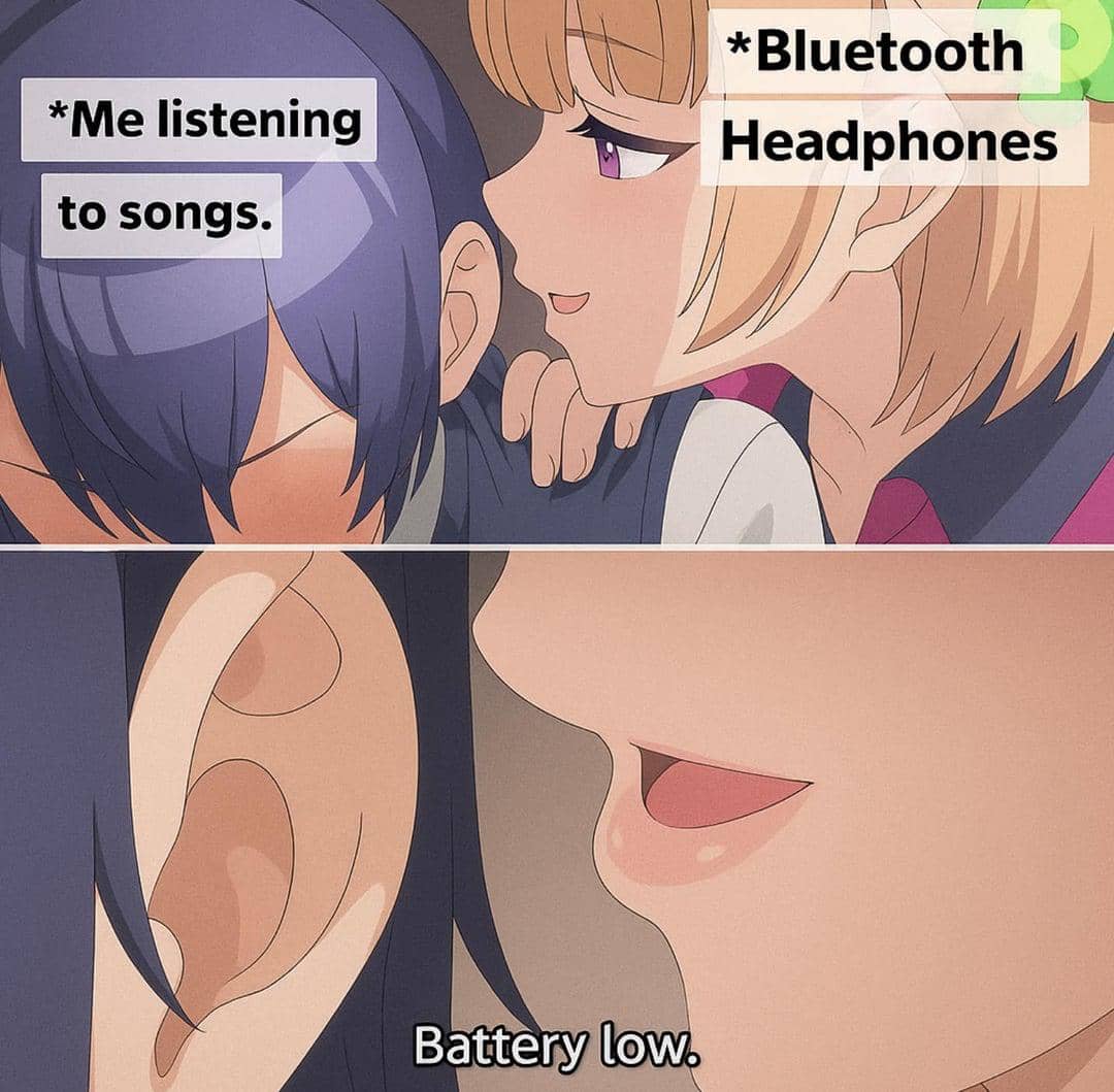 meme anime tentang headphone