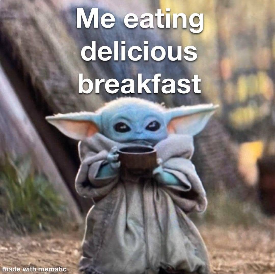 meme kartun tentang sarapan