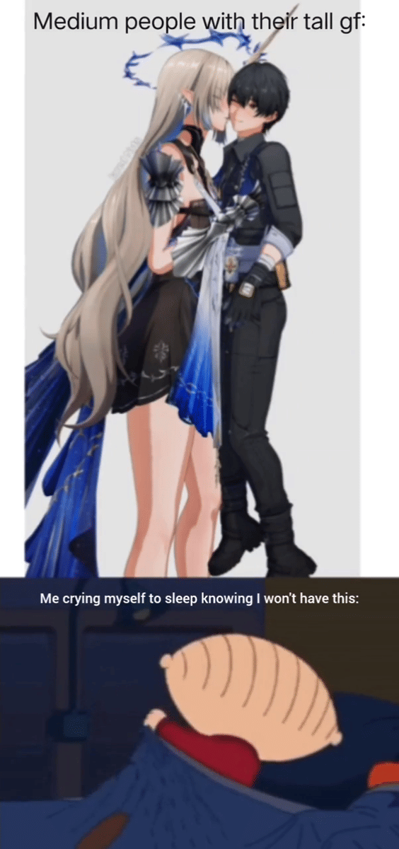 meme anime tentang cewek tinggi