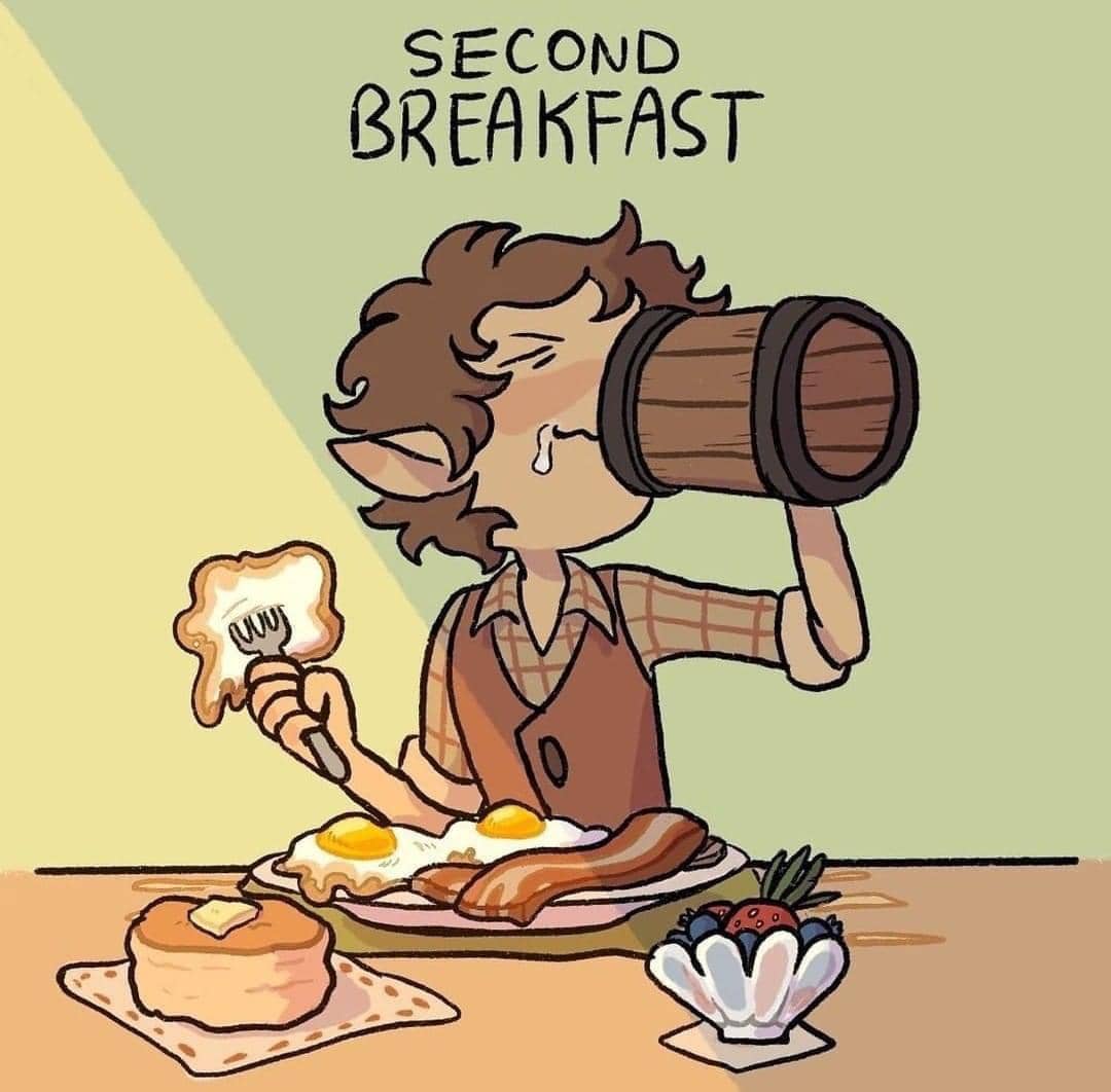 meme kartun tentang sarapan