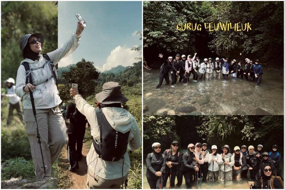 10 Potret Vebby Palwinta Trekking bareng Sahabat ke Kawasan Bogor