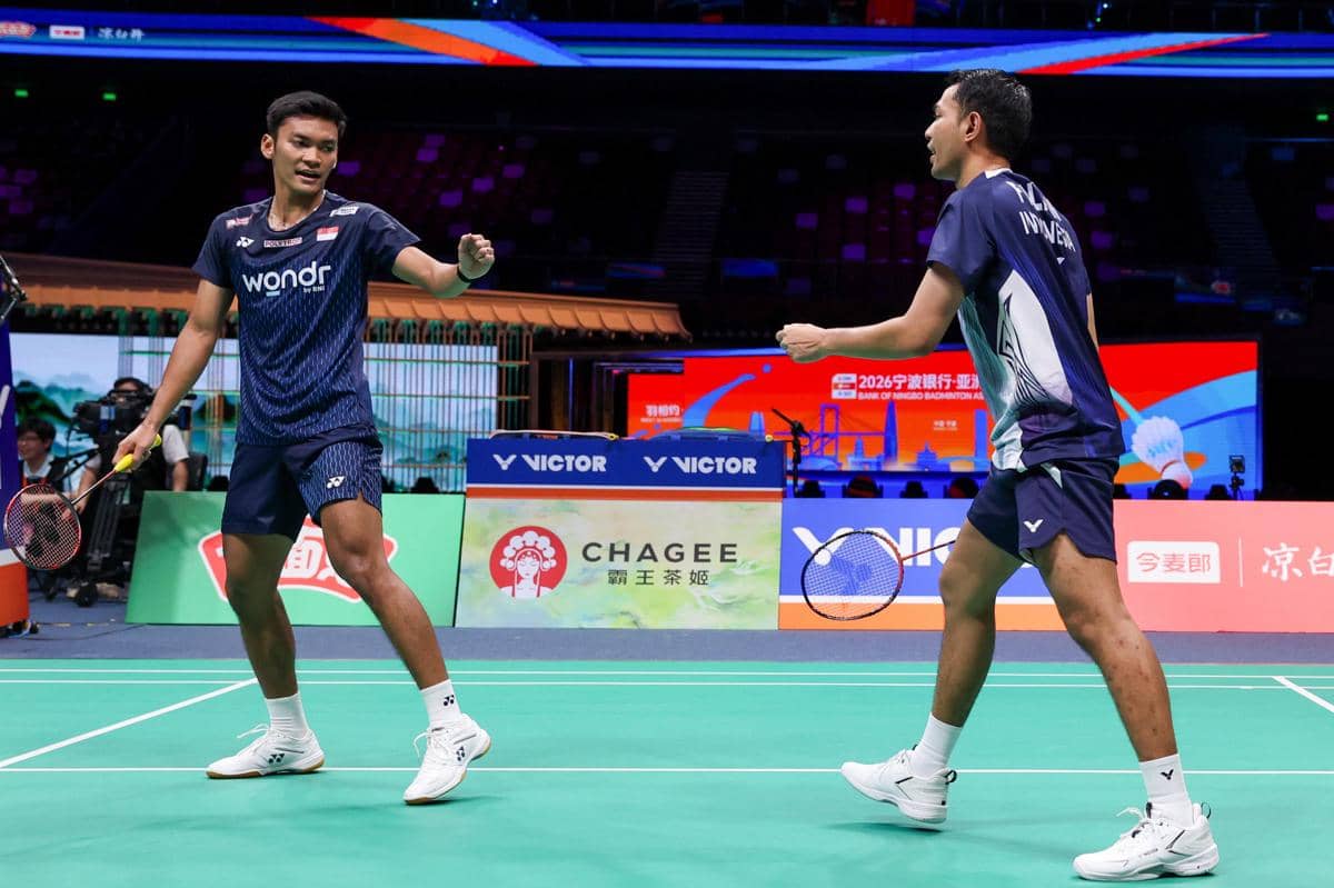 Fajar Alfian/Muhammad Shohibul Fikri menembus semifinal Kejuaraan Bulu Tangkis Asia 2026