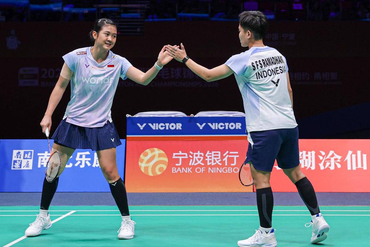 Amallia Cahaya Pratiwi/Siti Fadia Silva Ramadhanti di perempat final Kejuaraan Bulu Tangkis Asia 2026
