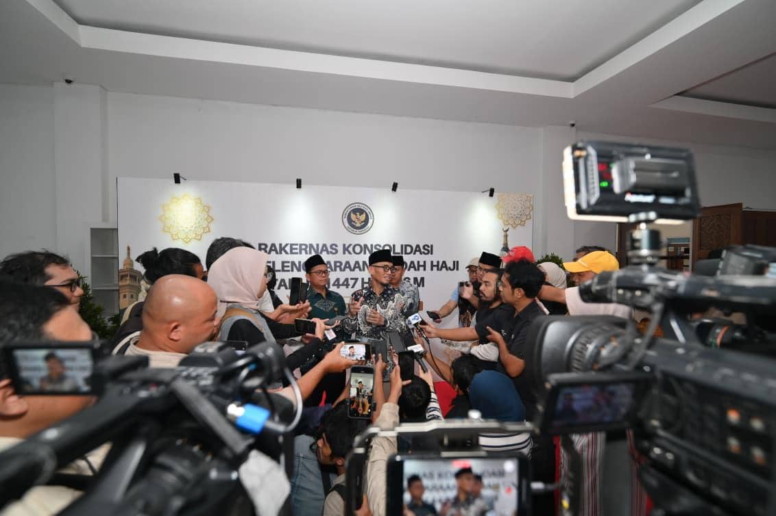 Wakil Menteri Haji dan Umrah (Wamenhaj) RI, Dahnil Anzar Simanjuntak menutup Rapat Kerja Nasional (Rakernas) Konsolidasi Penyelenggaraan Haji dan Umrah Tahun 1447 H/2026 M pada Jumat (10/4/2026) malam.