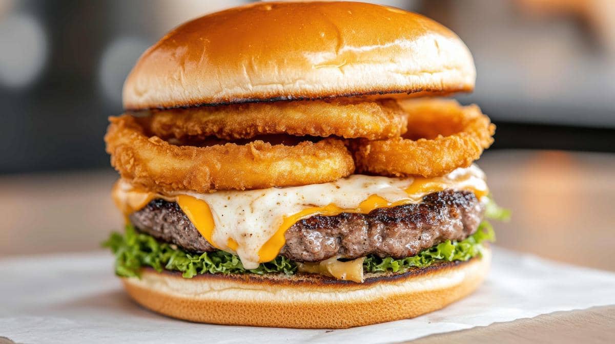 onion ring burger