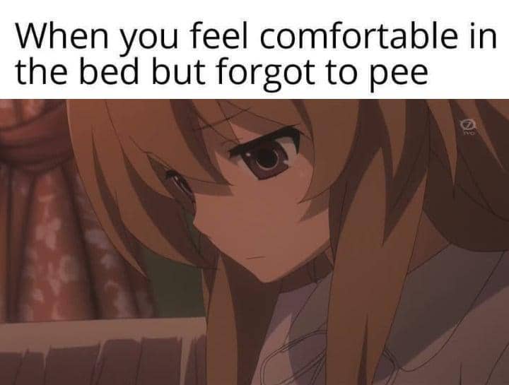 meme anime tentang buang air kecil