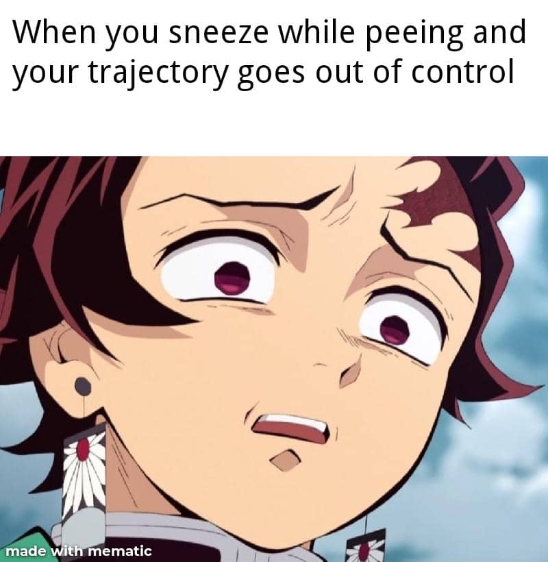 meme anime tentang buang air kecil