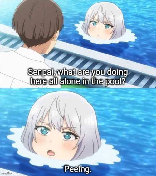 meme anime tentang buang air kecil
