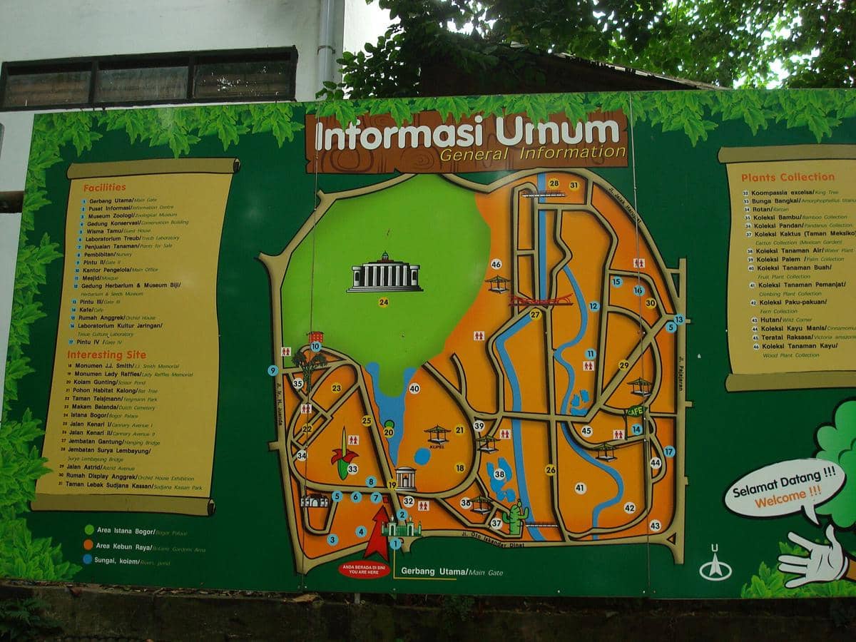 potret denah Kebun Raya Bogor