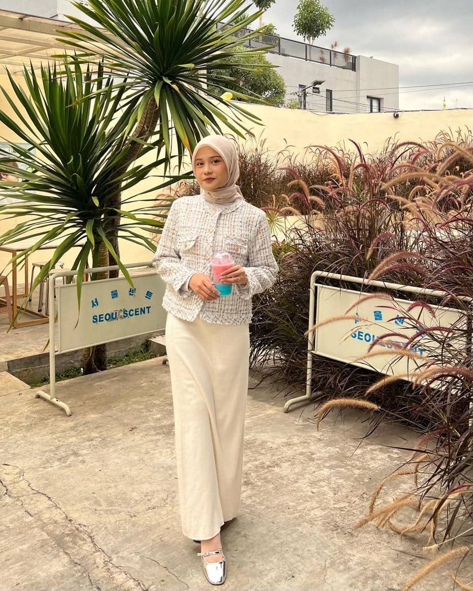 padu padan outfit hijab blazer