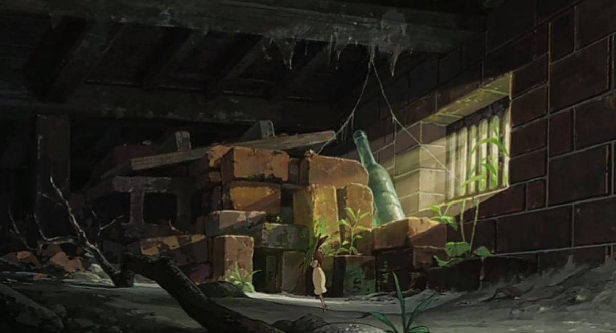 rumah Arrietty dari luar di film The Secret World of Arrietty