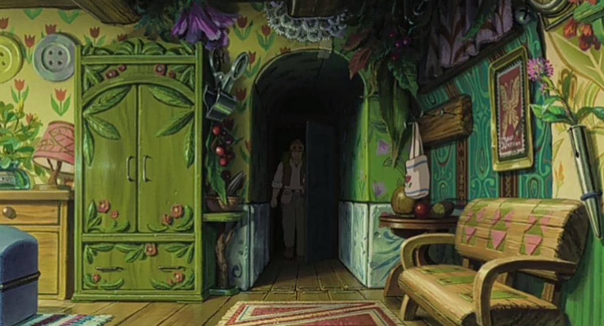 ruang utama di rumah Arrietty dalam film The Secret World of Arrietty