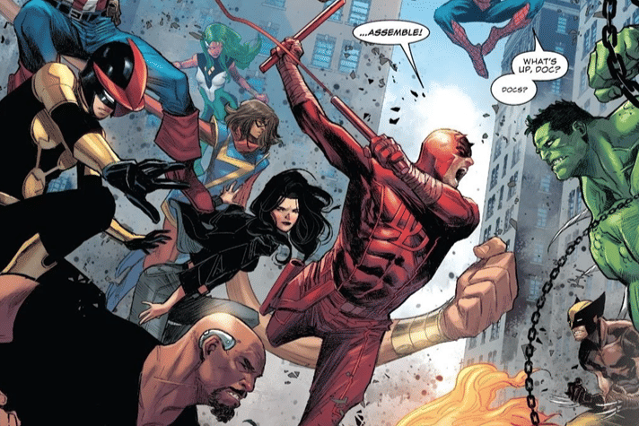 Daredevil bekerja sama dengan Avengers