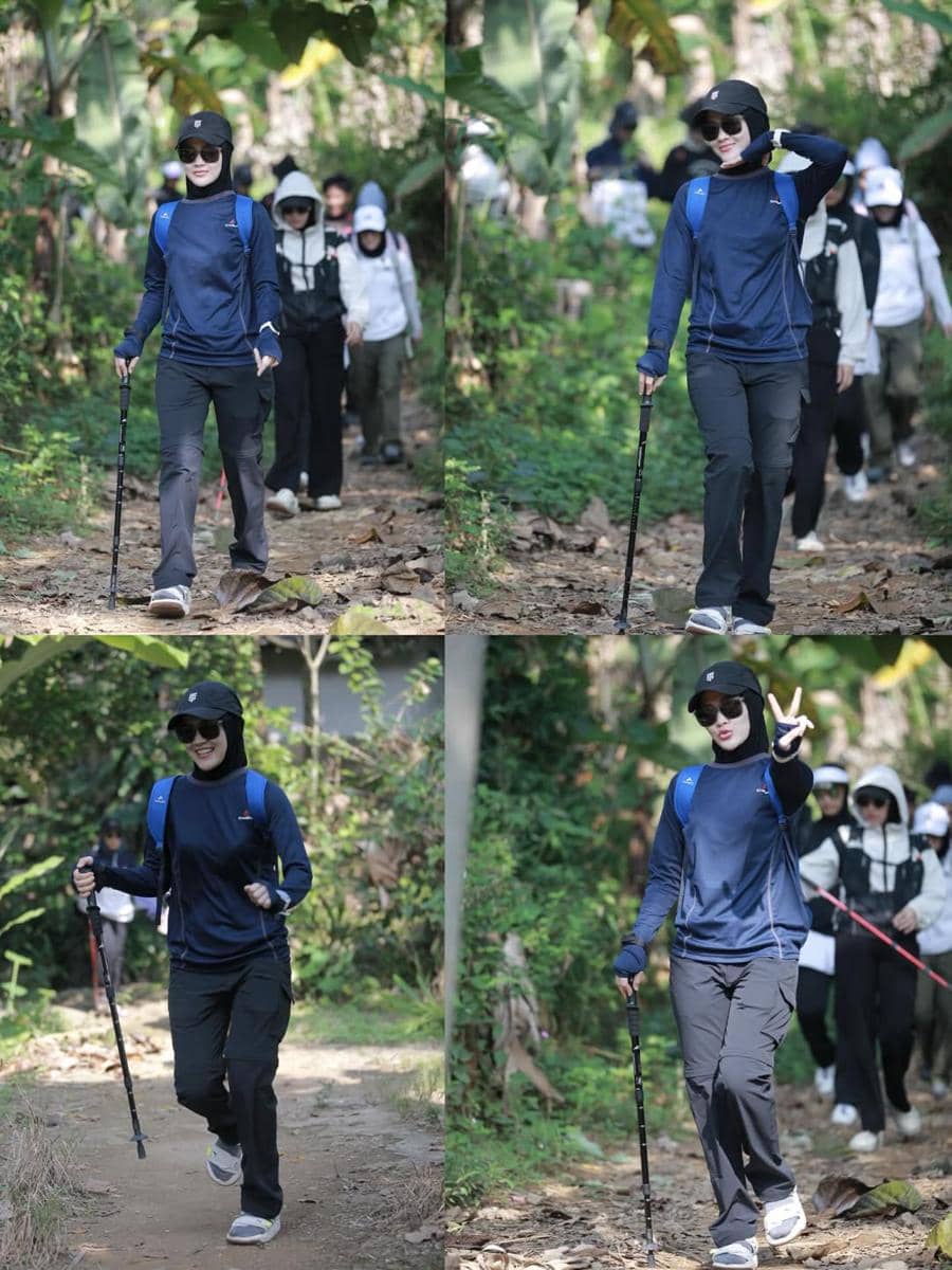 Henny Rahman trekking ke curug