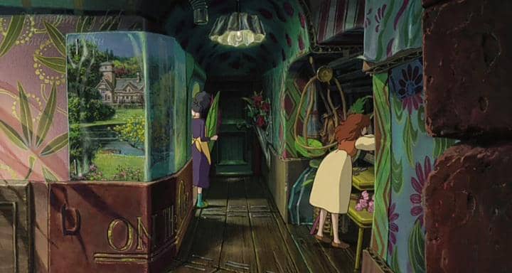 lorong kamar tidur di rumah Arrietty dalam film The Secret World of Arrietty 