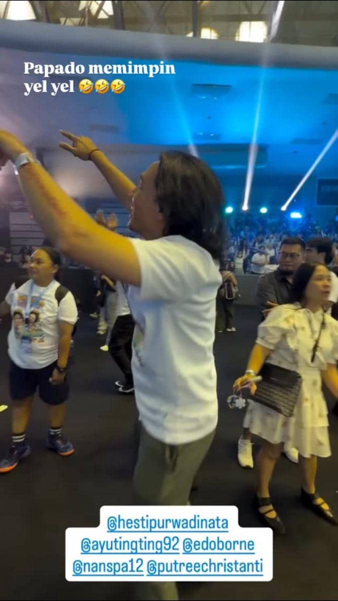 Suporter Hesti dan Ayu Ting Ting di Sportstive (instagram.com/hestipurwadinata)