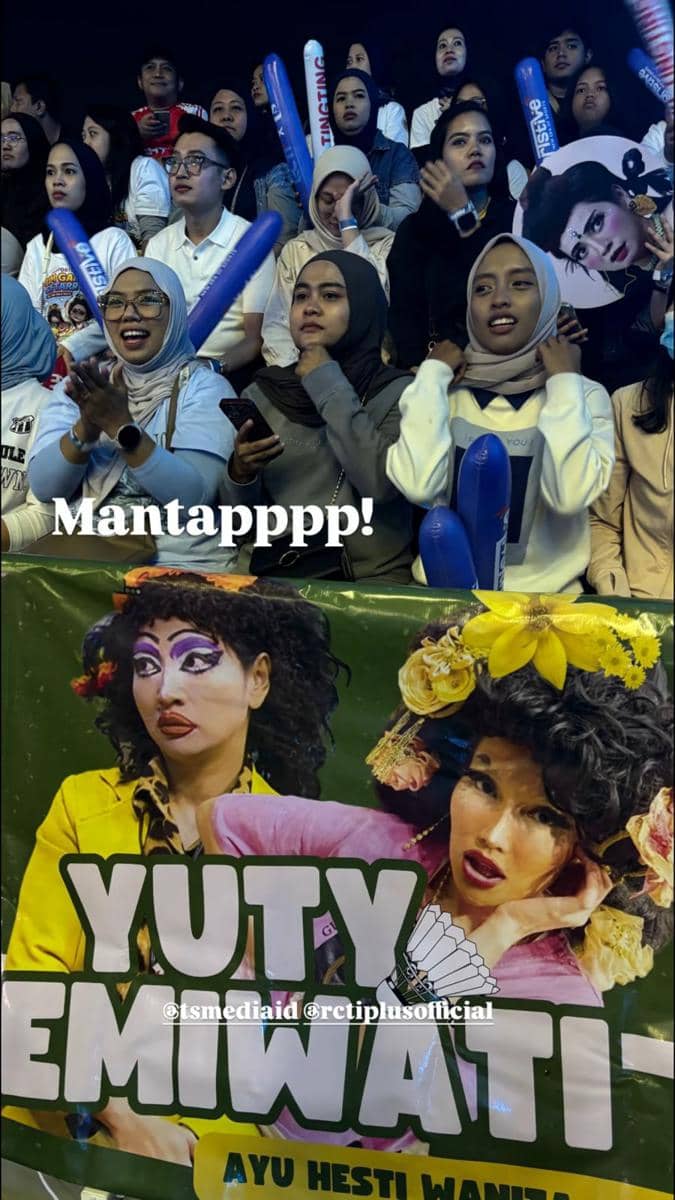 Suporter Hesti dan Ayu Ting Ting di Sportstive (instagram.com/hestipurwadinata)